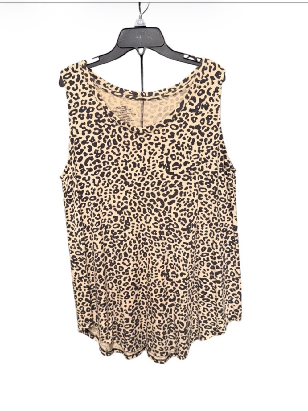 Boutique Leopard Print Sleeveless Tank Top - Beige & Black